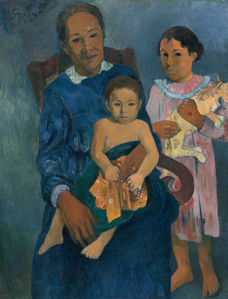 Fa‘afafine with children (After Gauguin), 2020