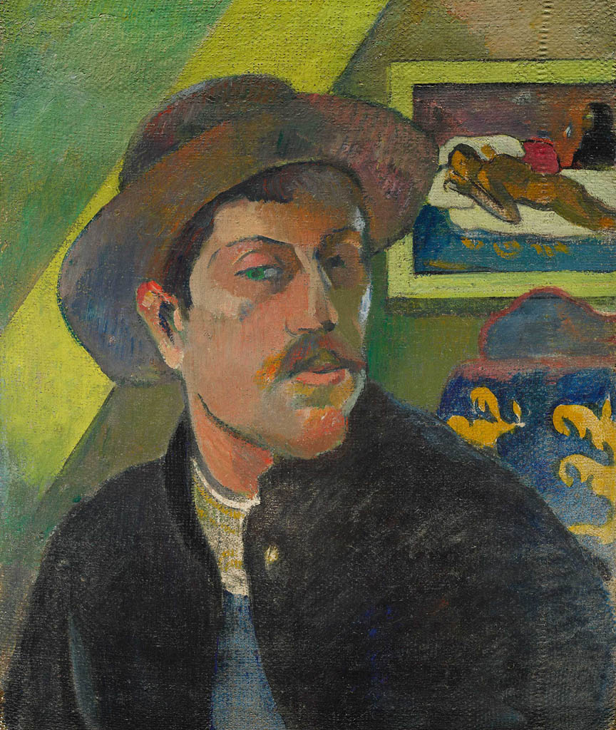 Paul Gauguin with a hat (After Gauguin), 2020