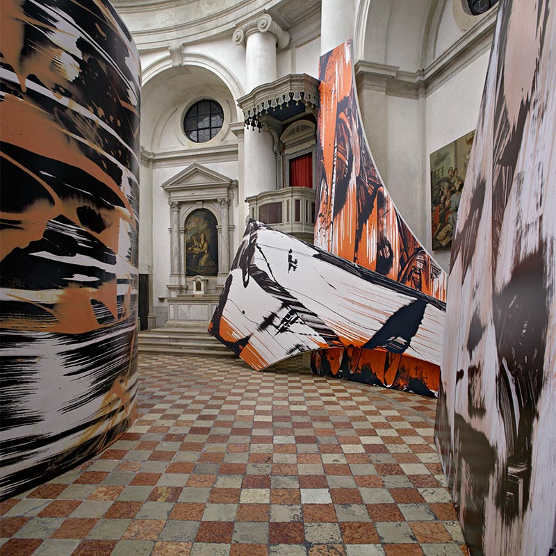 Judy Millar, "Giraffe – Bottle – Gun", installation view, 2009. Photo: Judy Millar.