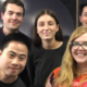 From left: Dane Mitchell, Benny Chan, James Hope, Moya Lawson, Erin McFarlane, Brook Konia, Hope Wilson.